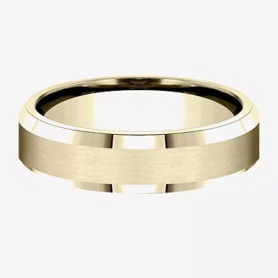 Modern Bride Mens 6mm 10k Gold Wedding Band In Yellow