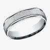 Modern Bride Mens 6mm 10k White Gold Wedding Band In Multi