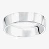 Modern Bride Mens 6mm 10k White Gold Wedding Band In White