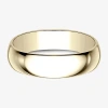 Modern Bride Mens 6mm 14k Gold Wedding Band In Gold