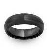 Modern Bride Mens 6mm Ceramic Wedding Band In Black