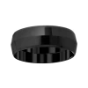 Modern Bride Mens 6mm Ceramic Wedding Band In Black