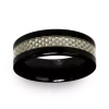 Modern Bride Mens 6mm Ceramic Wedding Band In Black