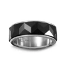 Modern Bride Mens 6mm Ceramic Wedding Band In Black