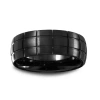Modern Bride Mens 6mm Ceramic Wedding Band In Black