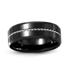 Modern Bride Mens 6mm Ceramic Wedding Band In Black