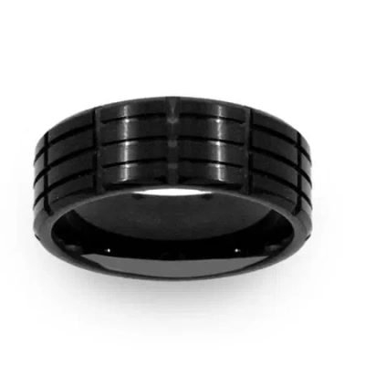 Modern Bride Mens 6mm Stainless Steel Wedding Band In Transparent