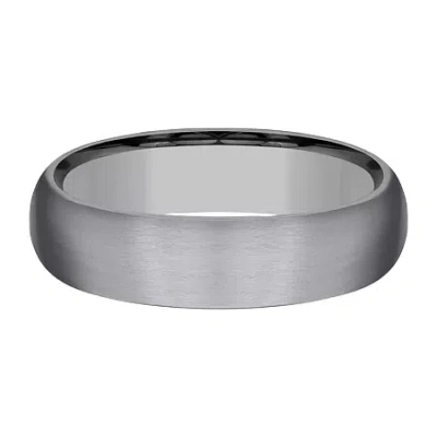 Modern Bride Mens 6mm Tantalum Wedding Band In Transparent