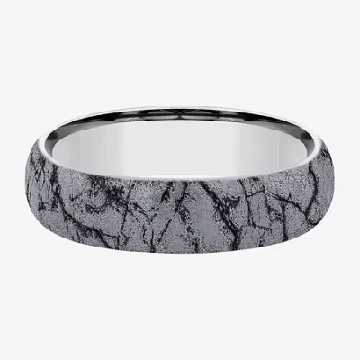 Modern Bride Mens 6mm Tungsten Wedding Band In Gray