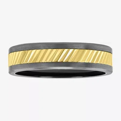 Modern Bride Mens 6mm Tungsten Wedding Band In Gray