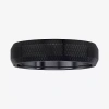 Modern Bride Mens 6mm Tungsten Wedding Band In Black