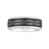 Modern Bride Mens 7.5mm Stainless Steel Wedding Band In Silver