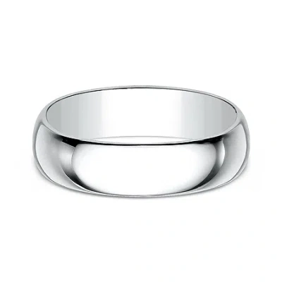 Modern Bride Mens 7mm 10k Gold Wedding Band In Metallic