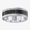 Modern Bride Mens 7mm Ceramic Wedding Band In Multi