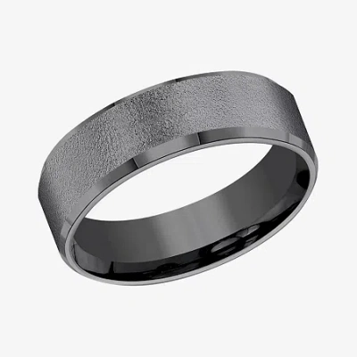 Modern Bride Mens 7mm Tantalum Wedding Band In Gray