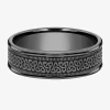 Modern Bride Mens 7mm Tantalum Wedding Band In Black