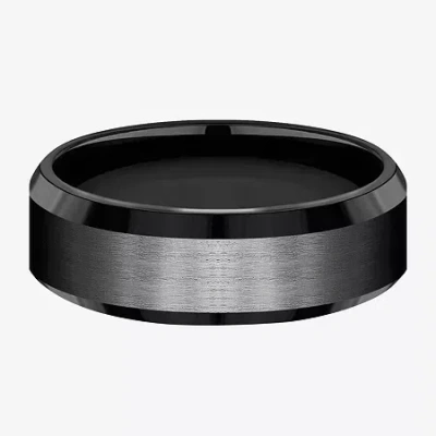 Modern Bride Mens 7mm Titanium Wedding Band In Transparent