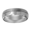Modern Bride Mens 7mm Titanium Wedding Band In Silver