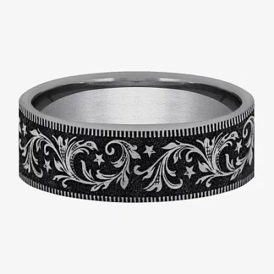 Modern Bride Mens 7mm Tungsten Wedding Band In Gray