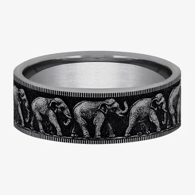 Modern Bride Mens 7mm Tungsten Wedding Band In Gray