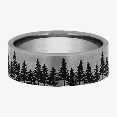 Modern Bride Mens 7mm Tungsten Wedding Band In Gray