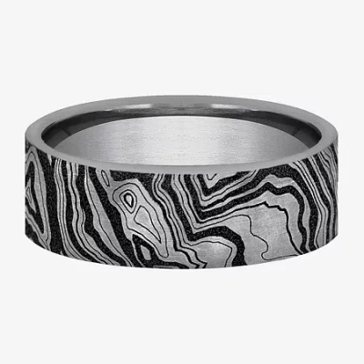 Modern Bride Mens 7mm Tungsten Wedding Band In Gray