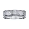 Modern Bride Mens 7mm Tungsten Wedding Band In Gray