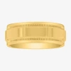 Modern Bride Mens 8mm 14k Gold Over Silver Wedding Band In Gold