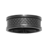 Modern Bride Mens 8mm Black Ceramic Wedding Band In Black