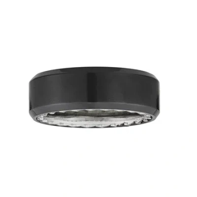 Modern Bride Mens 8mm Cobalt Wedding Band In Transparent