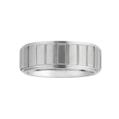 Modern Bride Mens 8mm Cobalt Wedding Band In Metallic