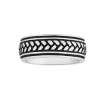 Modern Bride Mens 8mm Cobalt Wedding Band In Black