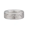 Modern Bride Mens 8mm Cobalt Wedding Band In Metallic