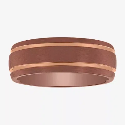 Modern Bride Mens 8mm Cobalt Wedding Band In Transparent