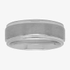 Modern Bride Mens 8mm Comfort-fit Ring In Tungsten In Multi