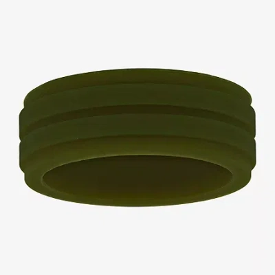 Modern Bride Mens 8mm Silicone Wedding Band In Green