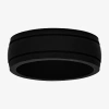 Modern Bride Mens 8mm Silicone Wedding Band In Black