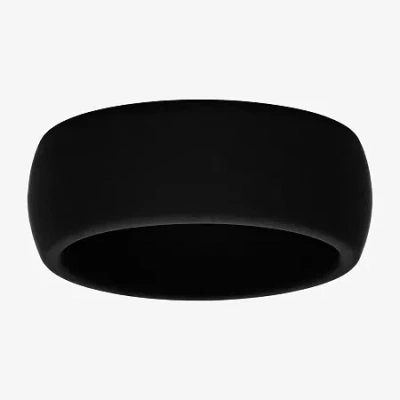 Modern Bride Mens 8mm Silicone Wedding Band In Transparent