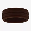 Modern Bride Mens 8mm Silicone Wedding Band In Brown