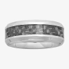 Modern Bride Mens 8mm Stainless Steel Wedding Band In Gray