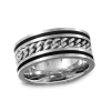 Modern Bride Mens 8mm Stainless Steel Wedding Band In Gray