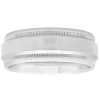 Modern Bride Mens 8mm Sterling Silver Wedding Band In Metallic