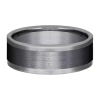 Modern Bride Mens 8mm Tantalum Titanium Wedding Band In Gray