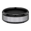 Modern Bride Mens 8mm Tantalum Titanium Wedding Band In Metallic
