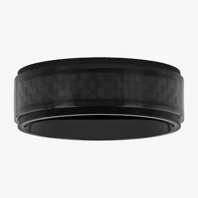 Modern Bride Mens 8mm Titanium Wedding Band In Transparent