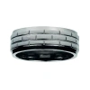 Modern Bride Mens 8mm Titanium Wedding Band In Black