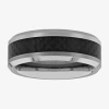 Modern Bride Mens 8mm Tungsten Anniversary Wedding Band In Silver