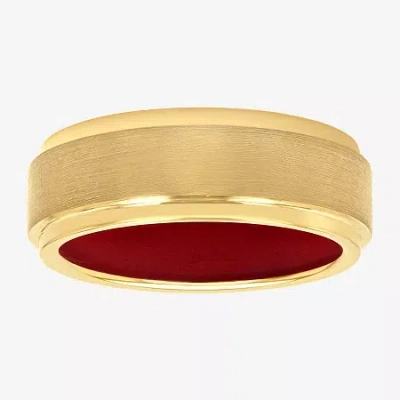 Modern Bride Mens 8mm Tungsten Wedding Band In Gold