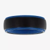 Modern Bride Mens 8mm Tungsten Wedding Band In Blue