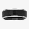 Modern Bride Mens 8mm Tungsten Wedding Band In Black